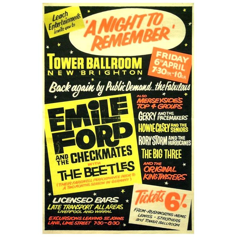 Beatles Brighton Tower Ballroom Concert Poster