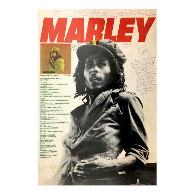 Bob Marley Signed Poster