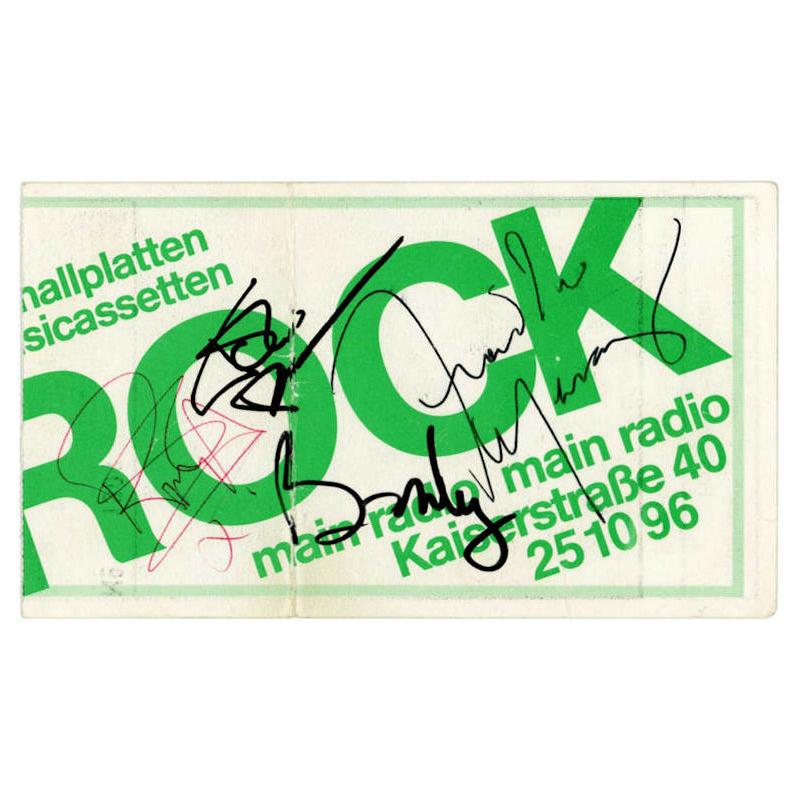 Queen 1984 Autographed Frankfurt Ticket Stub